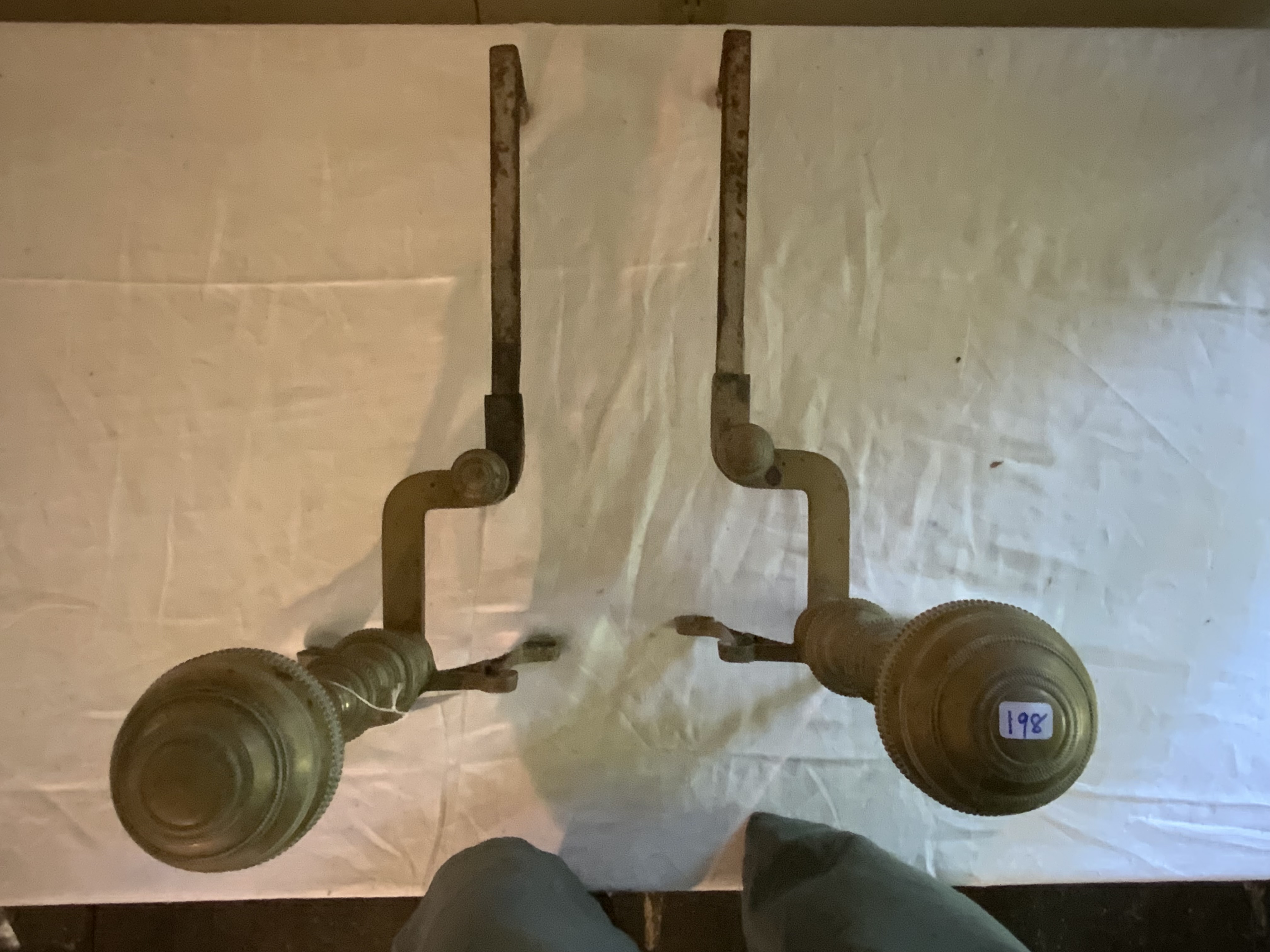 Brass Ball Top Andirons