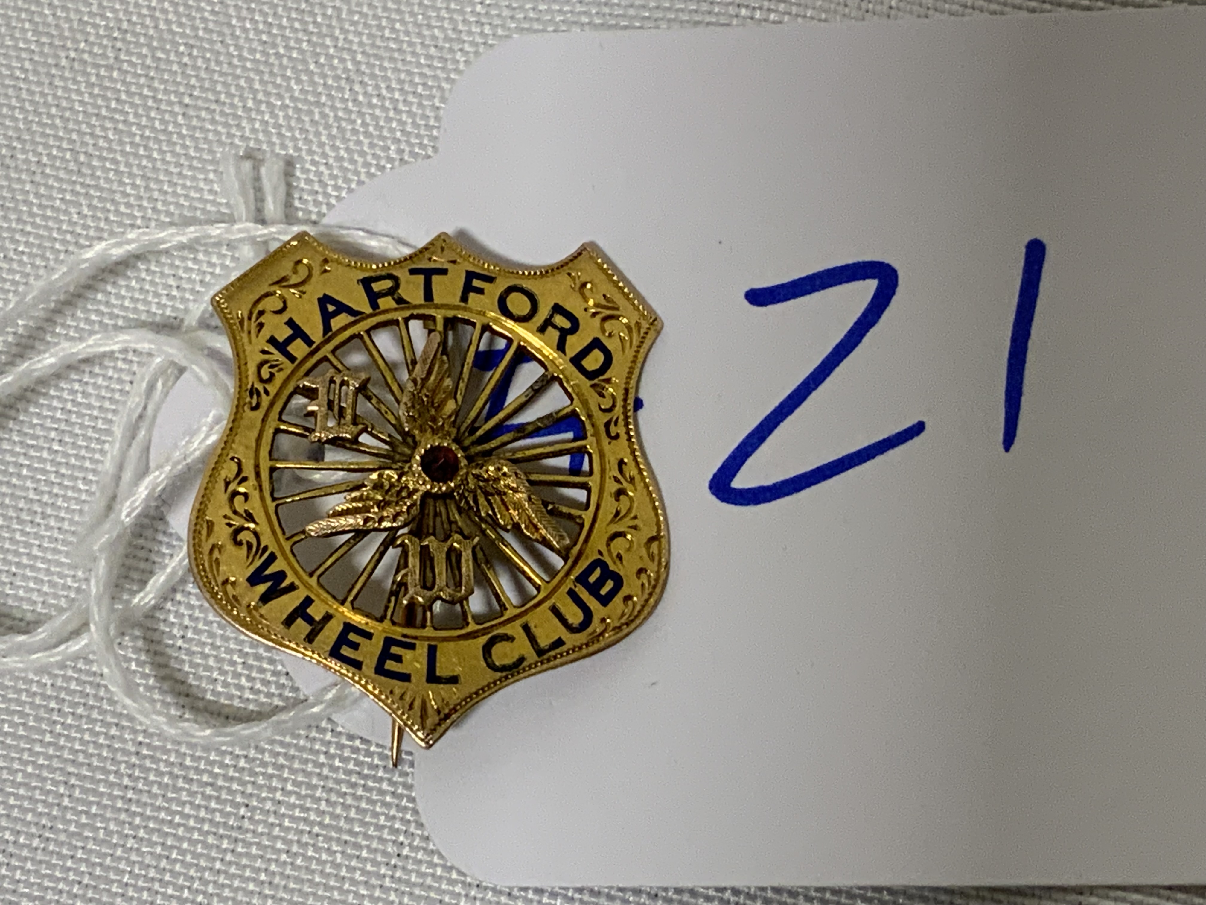 Hartford Wheel Club 10k Pin w/ Ruby
