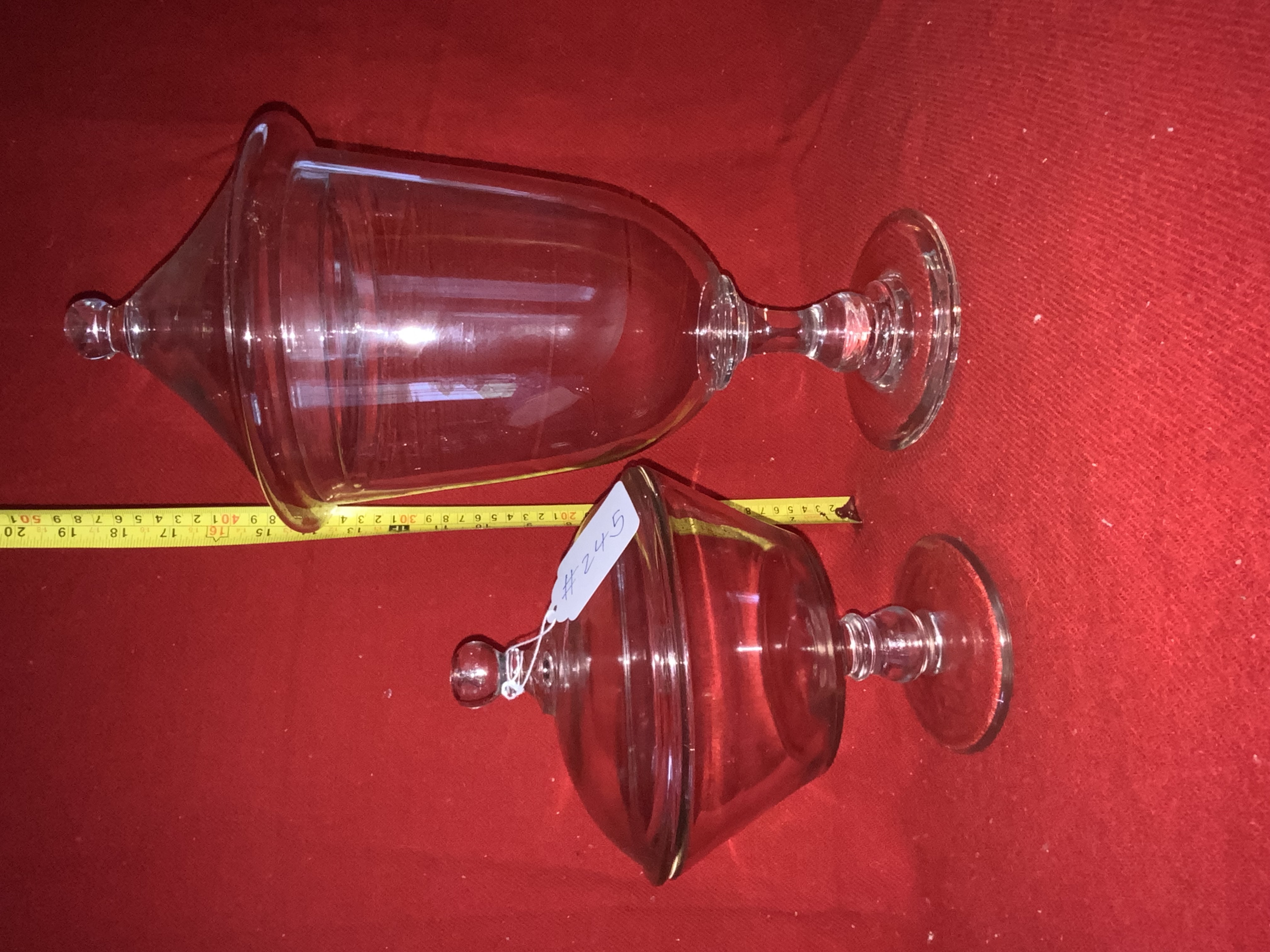 Covered Glass Jars