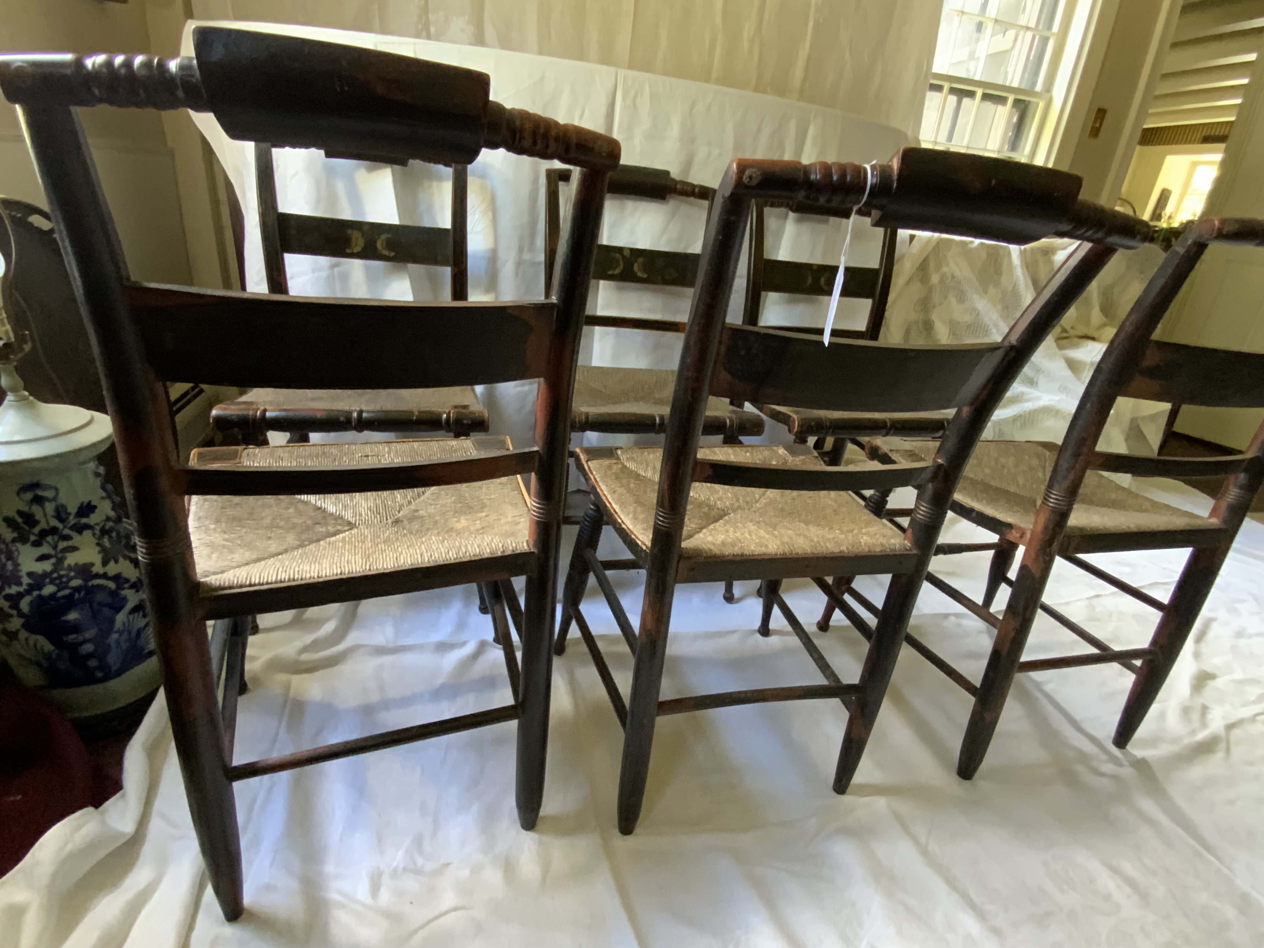 Hitchcock-Type Pillow Back Chairs